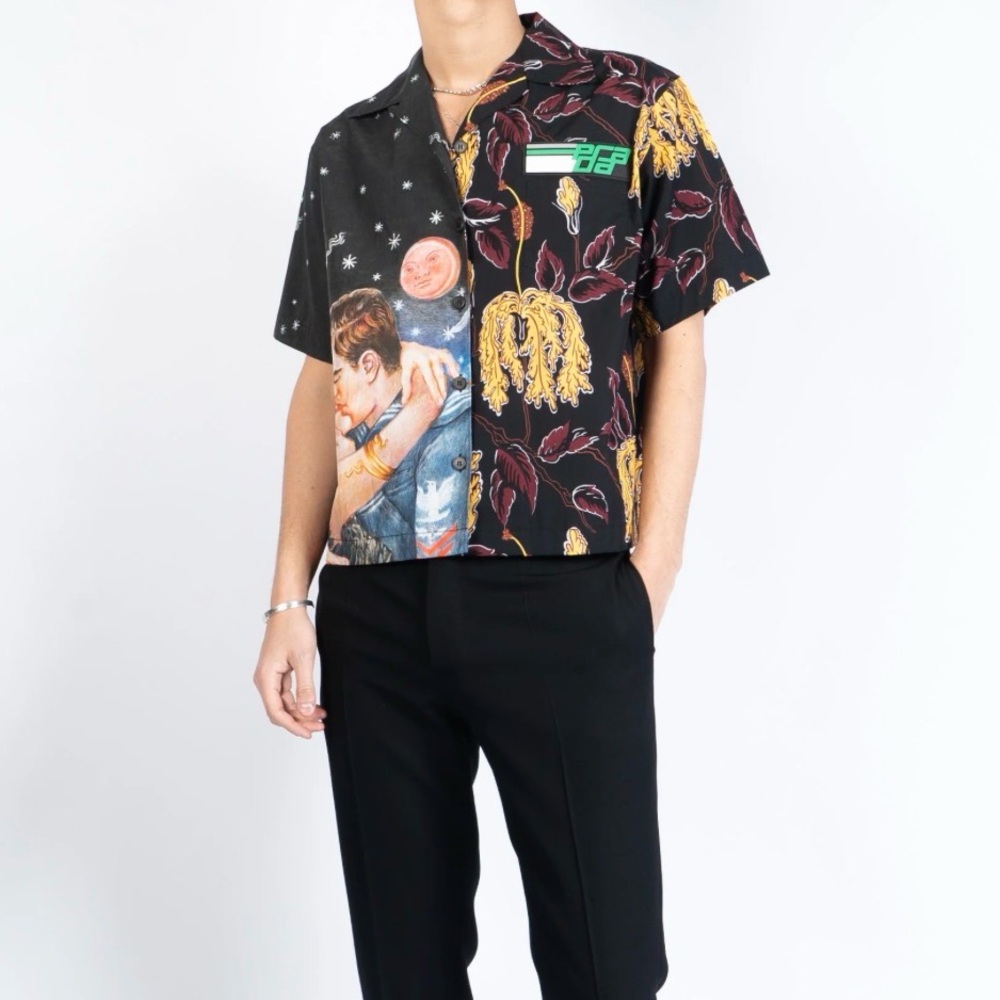PRADA Impossible True Love Double Match Bowling Shirt XL